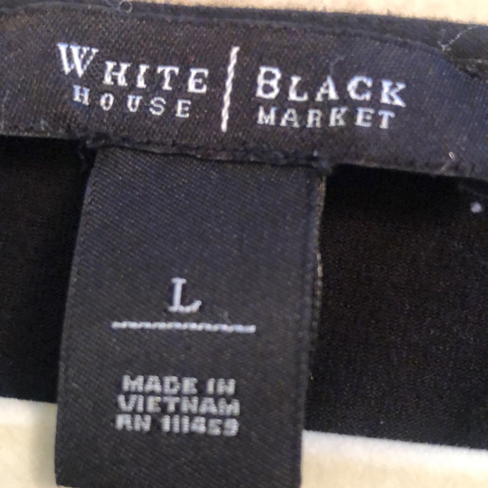 White House Black Market V-Neck sleeveless top. Ruffle detail, wrap around look - Picture 9 of 10